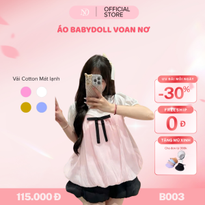 Áo babydoll voan nơ