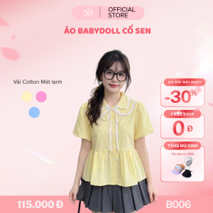 Áo babydoll cổ sen